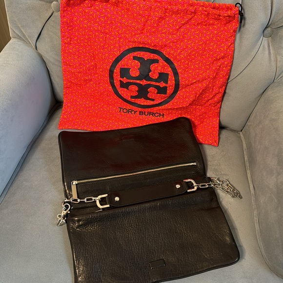 COPY - Black leather authentic “TORY BURCH” handbag with original satchel. Used… - Picture 3 of 4
